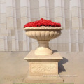 Customized outdoor garden large marble vase stone planter flower pot